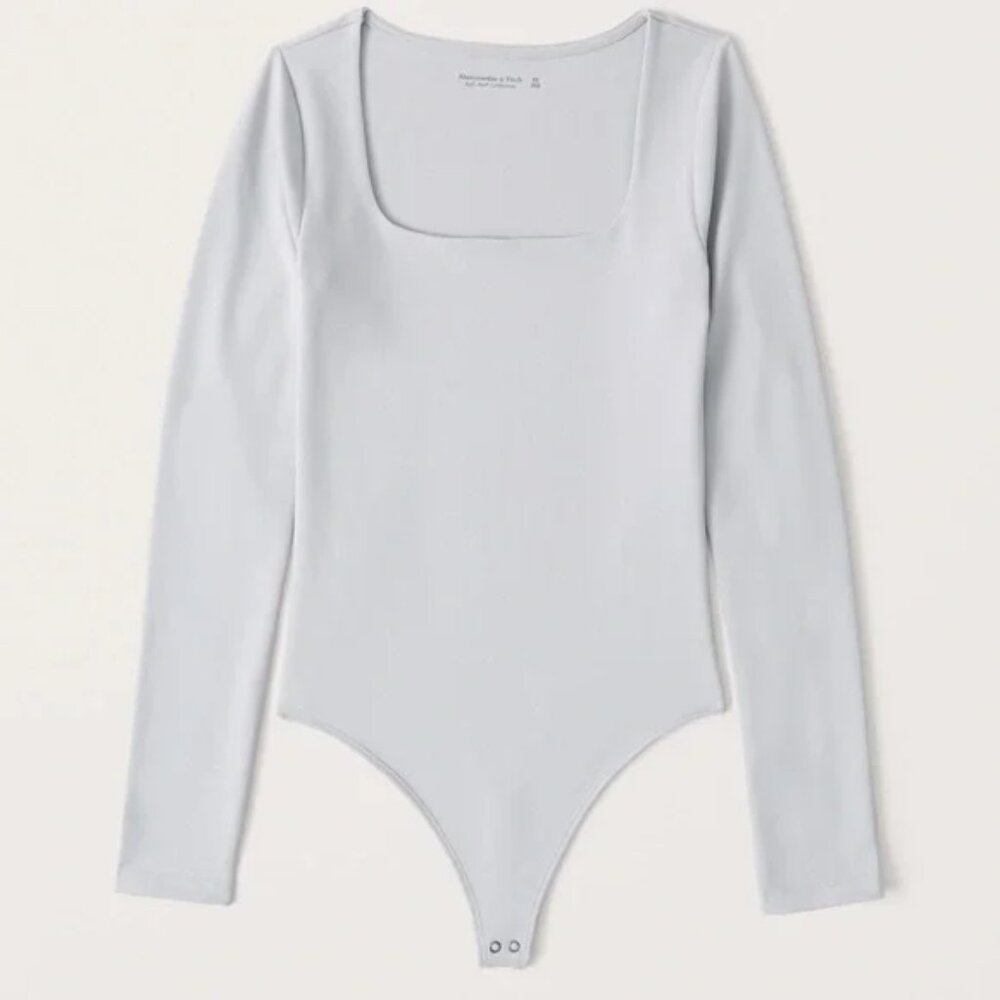 Abercrombie soft a&f seamless square neck bodysuit - Sz S